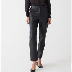 J. Crew Kate faux leather black Women's Pants (NWT)